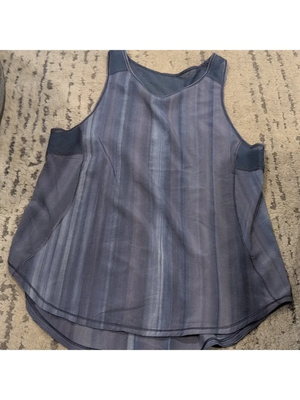 Lululemon Sculpt Tank Brushed Spray Dye White Code Blue